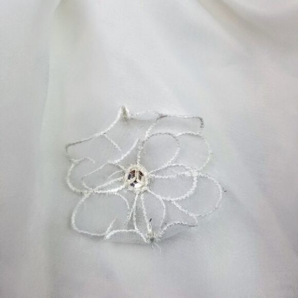 Bonnie Baby White Communion Baptism Easter Church Flower Embellished Dress sz 4 - Picture 5 of 9